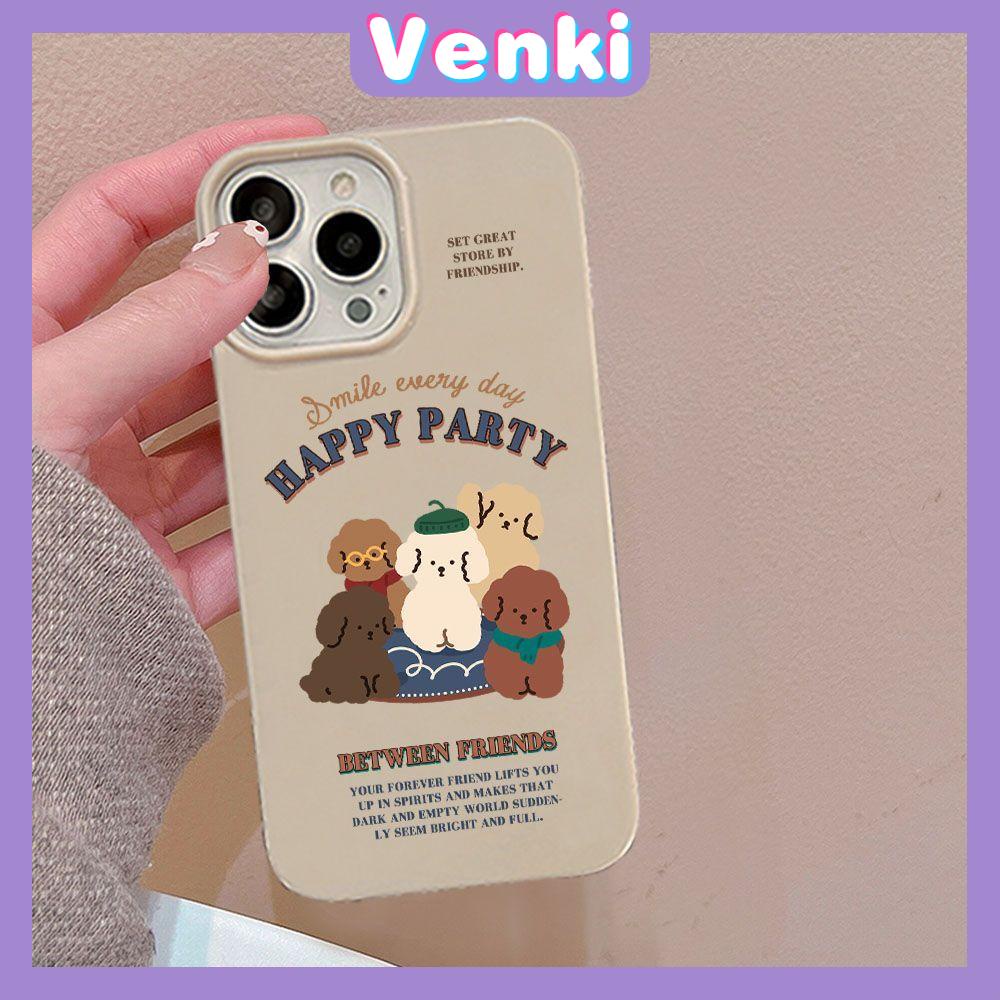 Case iPhone 14 Pro Max TPU Soft Case Cute Poodle Dog Friend Glossy Khaki Candy Case Camera Protection Shockproof For iPhone 14 13 12 11 Plus Pro Max 7 Plus X XR