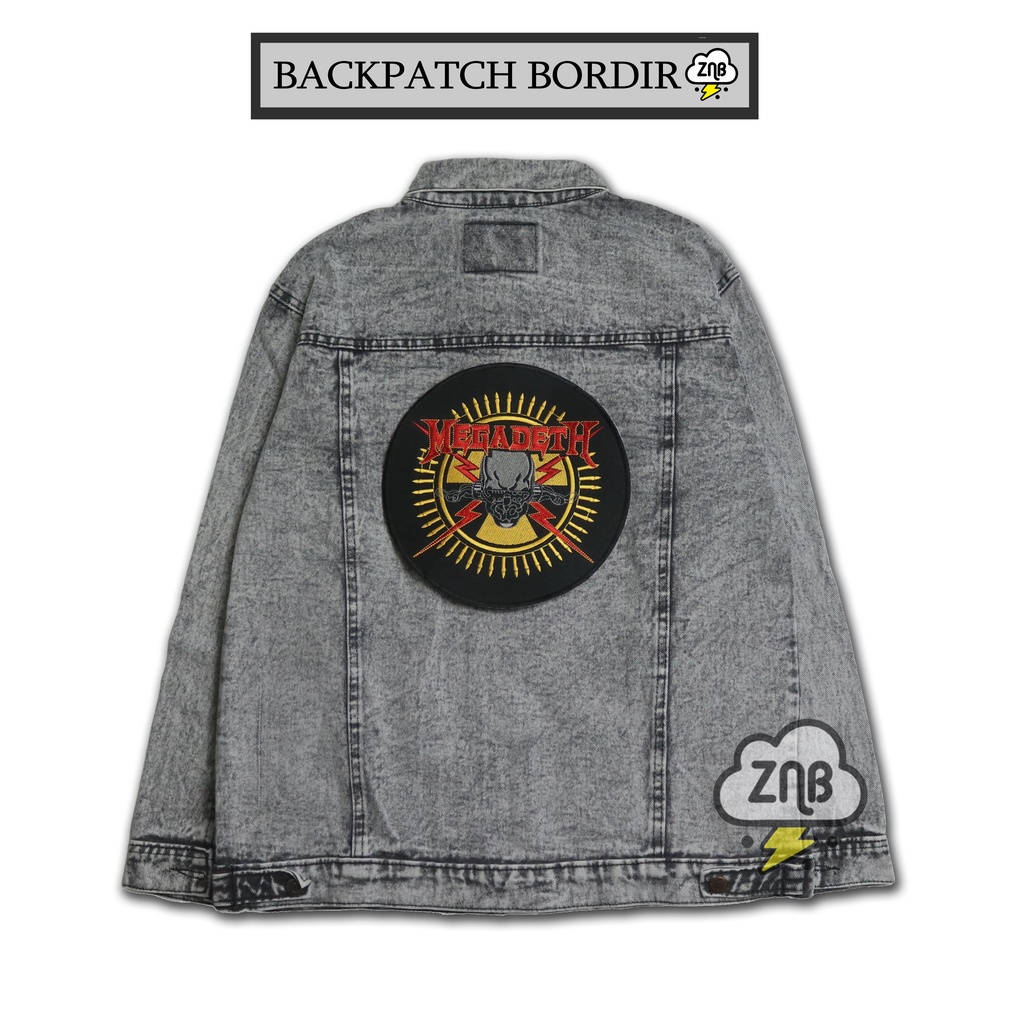 Backpatch bordir megadeth tempelan jaket aksesoris best quality