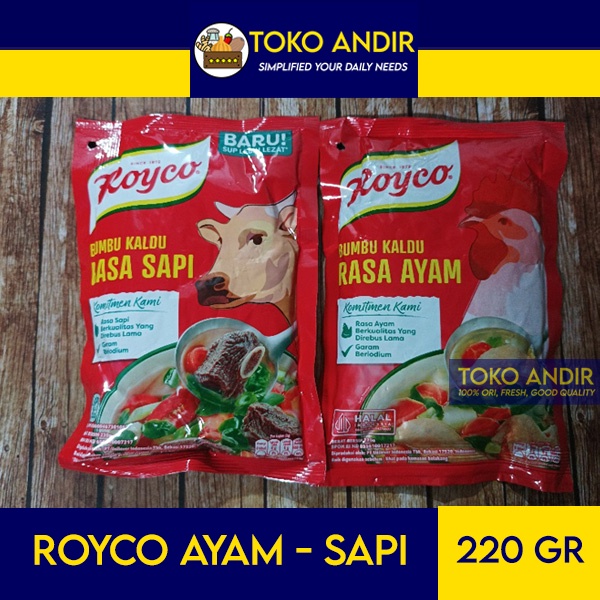 

Royco Ayam 220gr / Royco Sapi 220gr