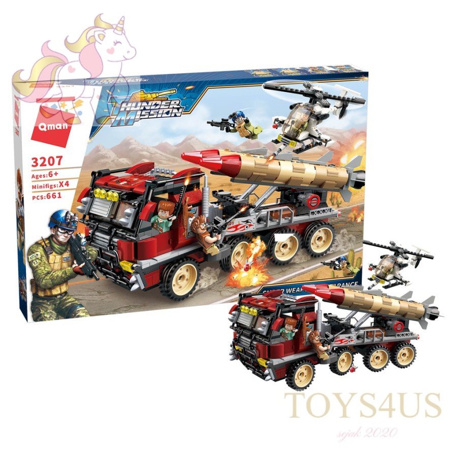 Toys4Us - MAINAN BRICK Qman 3207 Thunder Mission Super Weapon Appearance TS