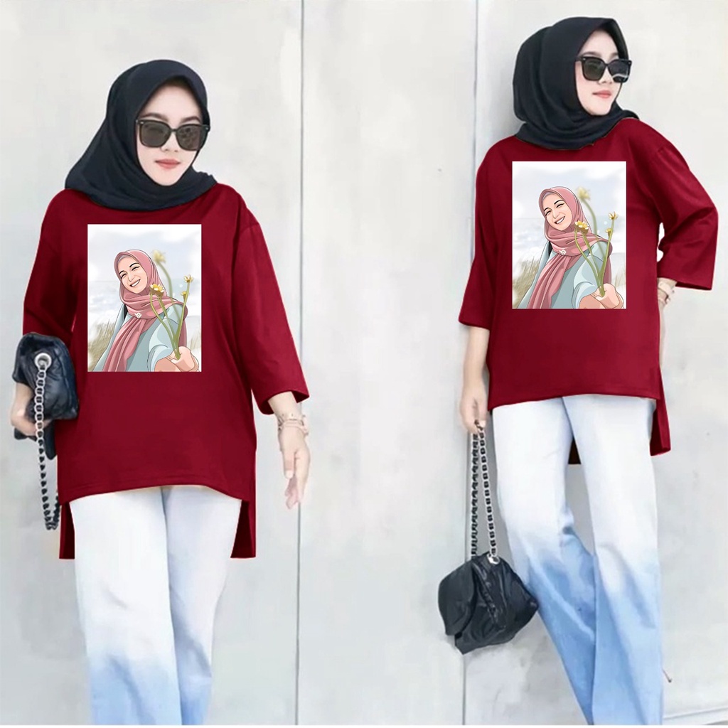 GSC - Long Tunik ANIME 020 / Tunik wanita dewasa / tunik jumbo / kaos tunik terbaru