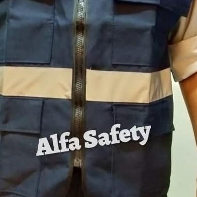 Rompi Drill Safety Biru navy