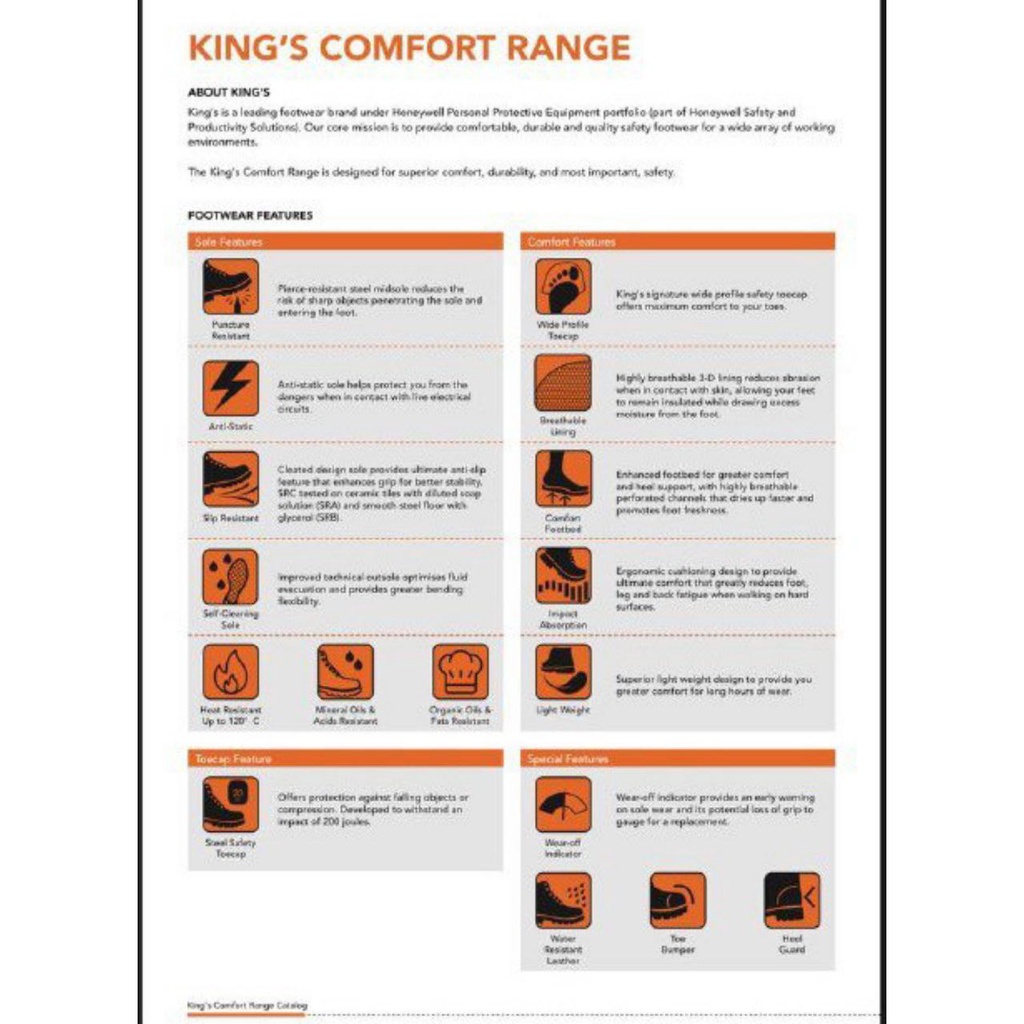 Sepatu Safety Kings Honeywell KWD106X/KWD205CX/KWD206X/KWD207X/KWD301X/KWS200X