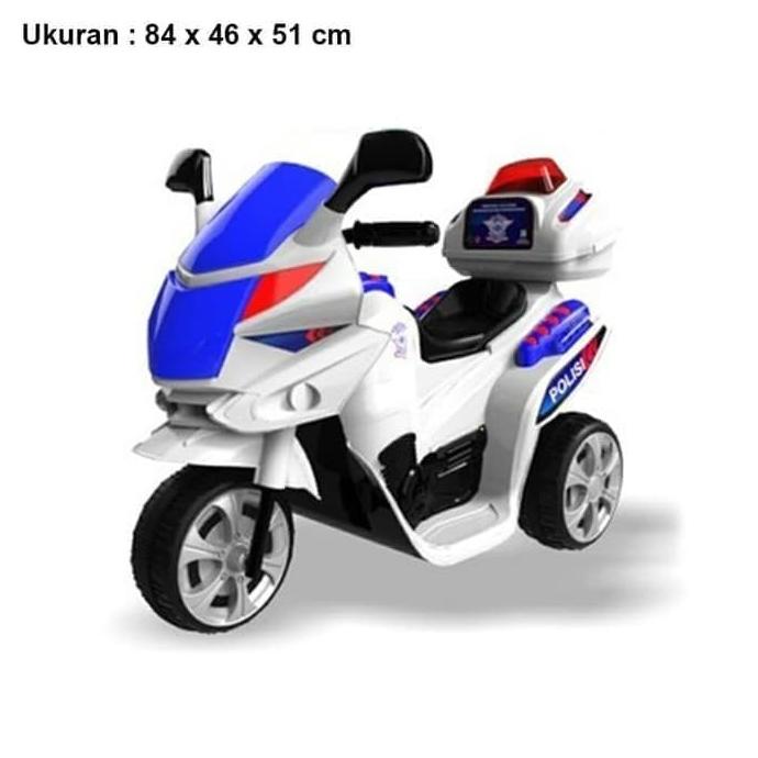 Mainan anak motor aki Tornado polisi Yotta Toys stock ada