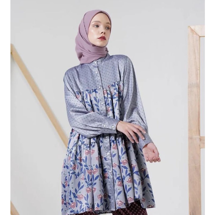 BEXY TUNIC DUSTY BLUE - ALEZA LABEL