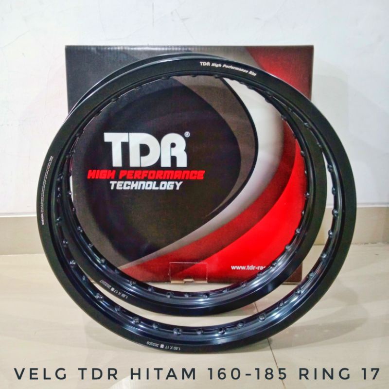 Velg Pelk TDR Hitam 160/185 Ring 17 Sepasang