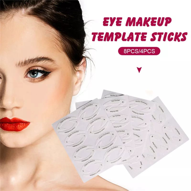 Eyeliner DIY Untuk Pemula Stiker Cat Line Cetakan Eyeliner Dan Shadow Bahan Non Woven Untuk Anak Perempuan F846