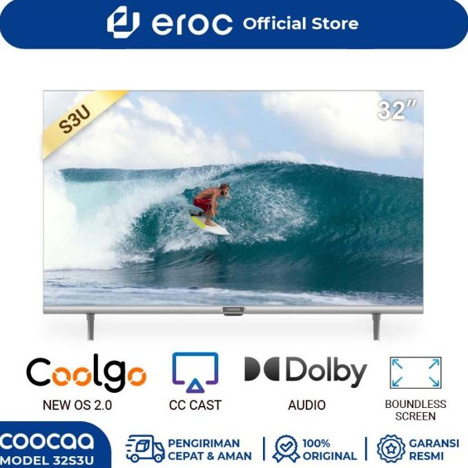 COOCAA 32 inch Digital Smart TV (Model : Coocaa 32S3U)