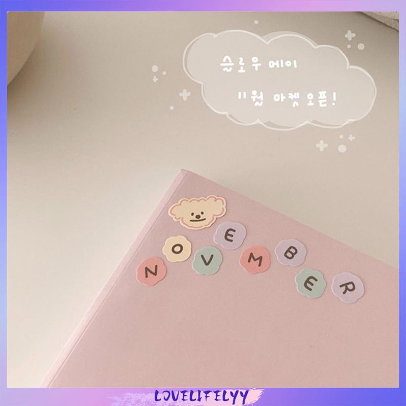 

Stiker Alpabet Huruf Angka Kartun Lucu Beruang Stiker Untuk Dekor Buku Jurnal / Diary -LOY