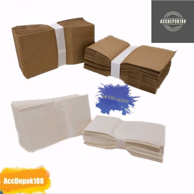 

KANTONG KERTAS COKLAT / PAPER BAG PUTIH COKLAT / KANTONG KERTAS ROTI KRAFT 80 GSM ISI 100 LEMBAR