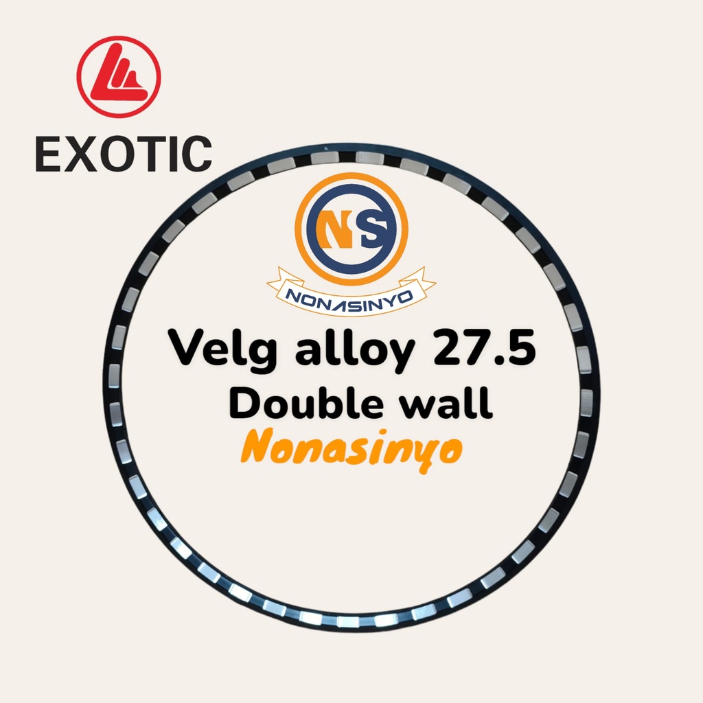 rims velg sepeda mtb 27.5 alloy double wall 36 hole exotic