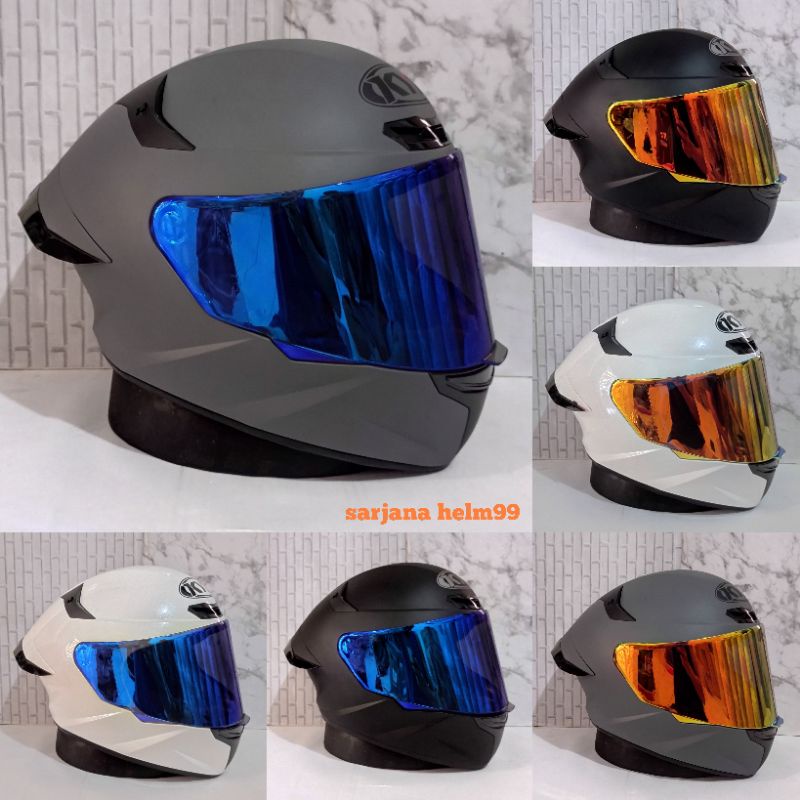 Jual helm KYT TT COURSE HITAM DOFF PUTIH GORILLA GREY DOFF PAKET