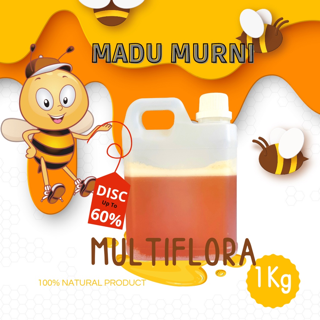 

Madu Herbal Murni Multiflora 100% Asli 1kg