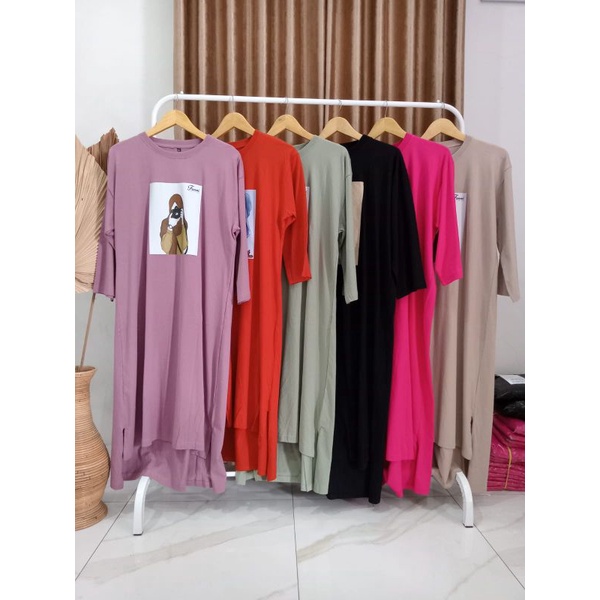 MIDI DRESS VIRAL TERBARU // BAHAN COMBAD JUMBO LD 120CM