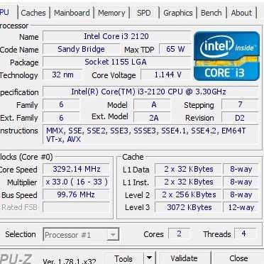 Processor Intel Core I3 2120 3.30GHZ TRAY LGA 1155 / I3 2120 / 2120