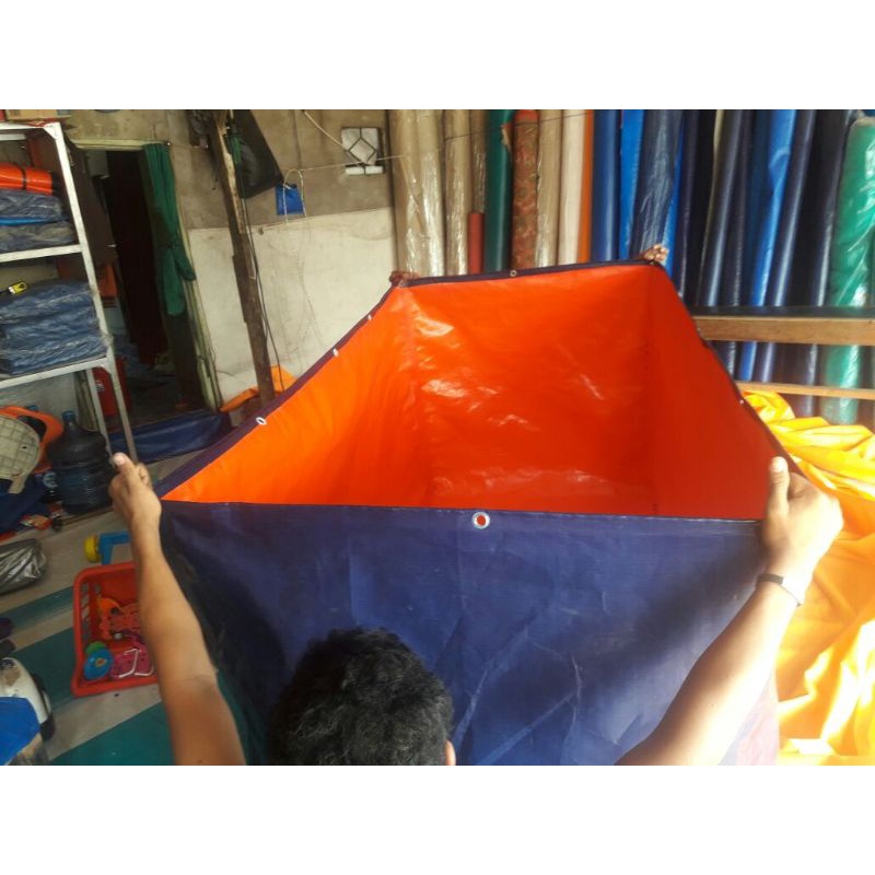 kolam terpal kotak ukuran 3 x 2 x 50. bahan A12 KOREA