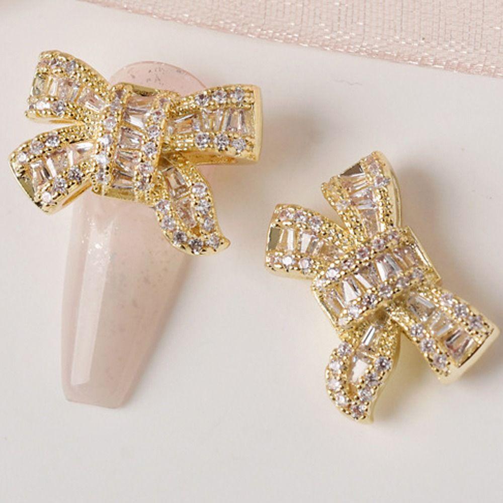 Mxbeauty Kuku Berlian Imitasi Kualitas Tinggi Bergaya Vintage Mewah High-end Logam Flash Shiny Crystal Nail Art Jewelry