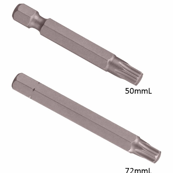 [BISA COD] Star Screwdriver Bit Mata Obeng Bintang T20 / T25 / T27 / T30 / T40 - Panjang 75 Mm / Per