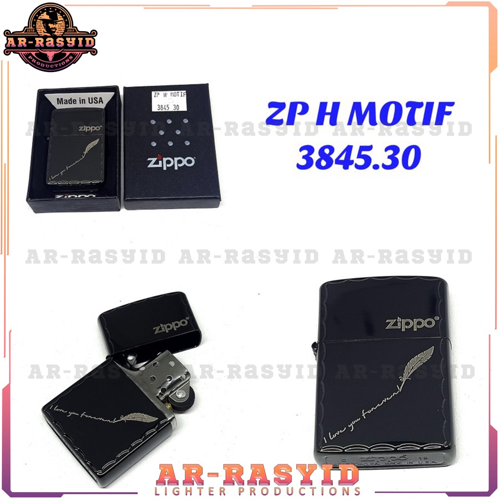 Korek Api Minyak Zippo Black Ice Hitam Light Gerigi Motif Macan Tiger