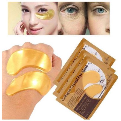 Masker Bawah Kantong Mata COLLAGEN CRYSTAL GOLD EYE BAG / MASK EYEMASK Kantong Black Panda Anti Aging Wrinkle Emas [MF]