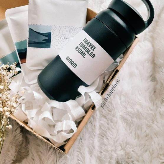 Gift Box Coffee Lovers / Hampers Coffee Tumbler - Hitam