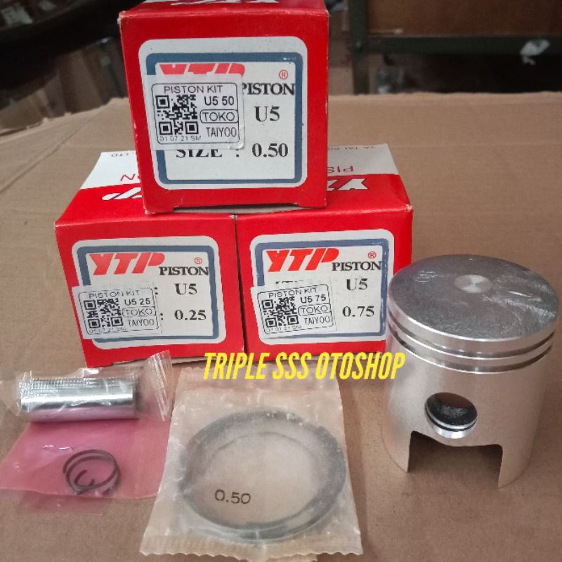 (STOK READY os 25) PISTON KIT YTP YAMAHA U5 / U 5 / SANEX 2T 2TAK (PIN 12) MESIN POTONG RUMPUT os ST