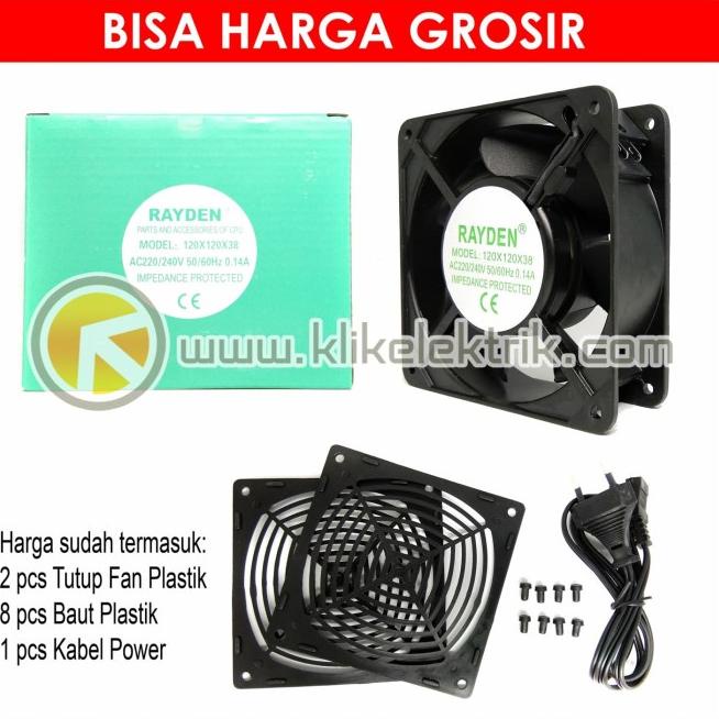 Kipas Komputer Cooling Fan Rayden Pendingin Panel Blower AC 220V 12CM