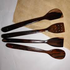 Spatula stainless gagang kayu murah / susuk / sutil / sodet/sotil