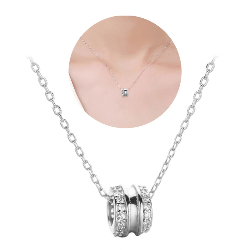 Fancyqube Kalung Rantai Klavikula Pendek Lapis Emas Aksen Zirkon Gaya Korea