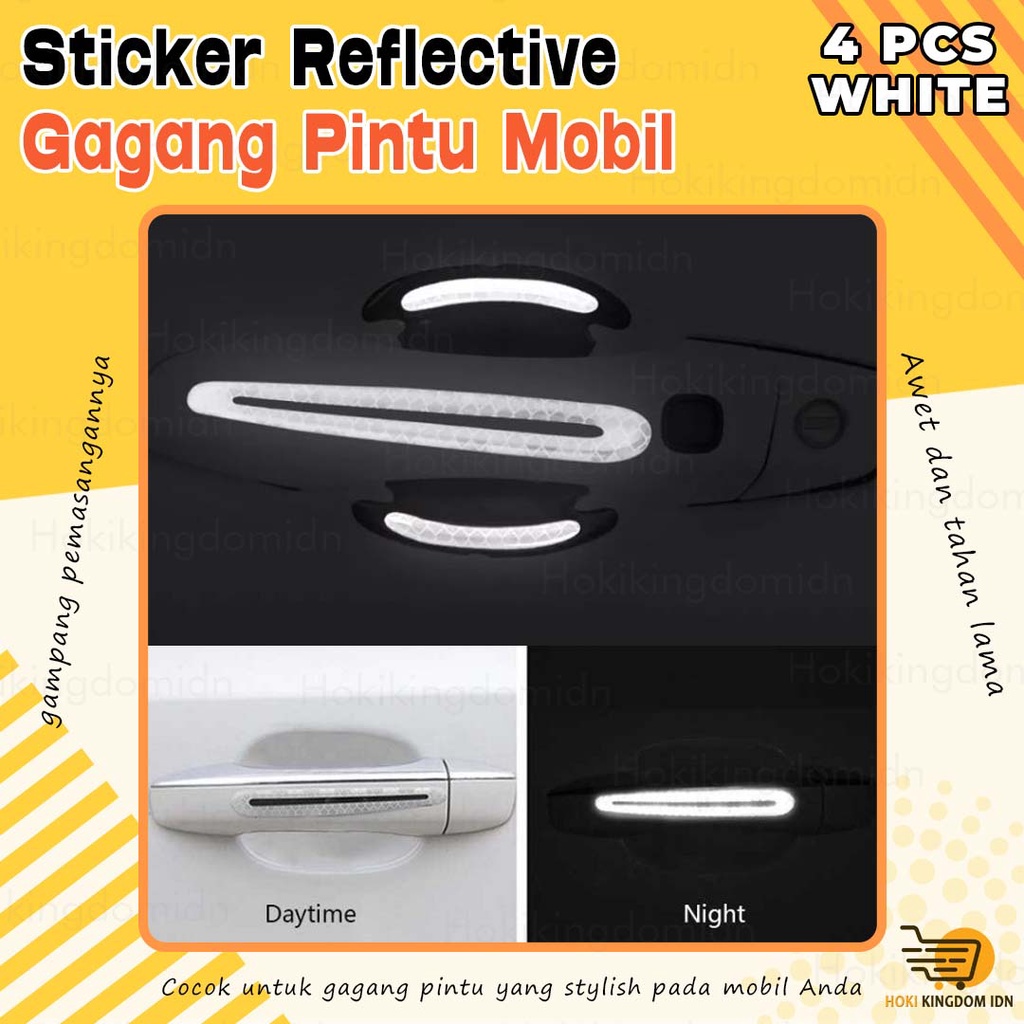 Stiker Reflektor Pintu Mobil Sticker Reflective Gagang Pintu Mobil