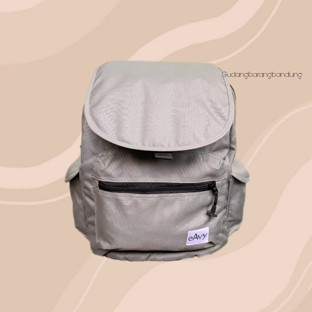 Tas ransel backpack Kanvas anti air Pria Wanita - Kyumi