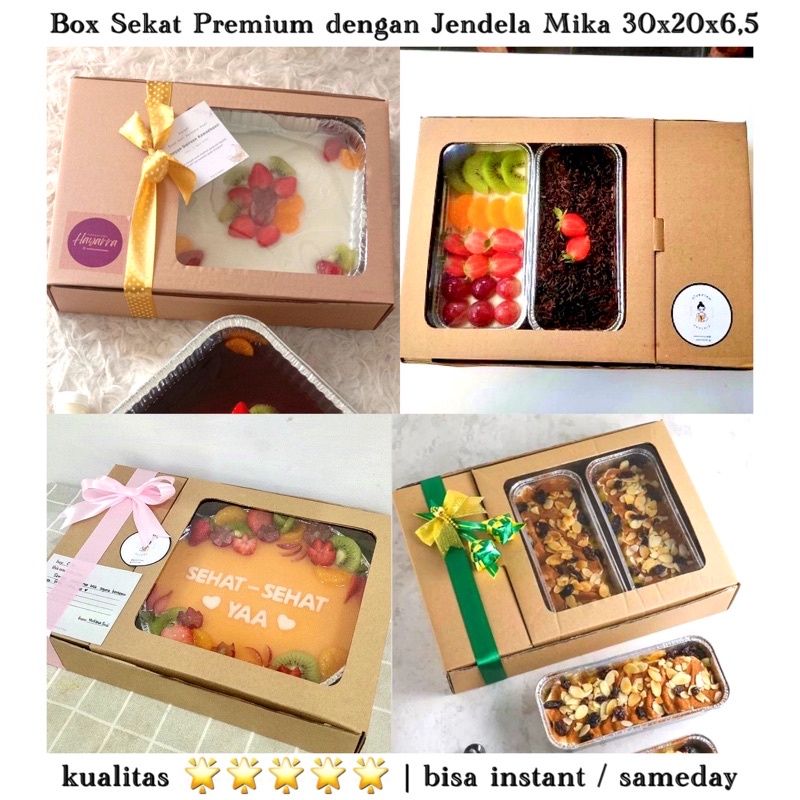 Kotak Hampers Sekat Catering Premium & Jendela Kotak nasi premium / pudding / box catering premium /