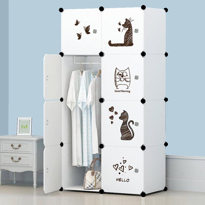 LEMARI PAKAIAN PORTABLE 8 PINTU/ KARAKTER LUCU / LEMARI MULTIFUNGSI PLASTIK TEBAL 2X4 8 KOTAK