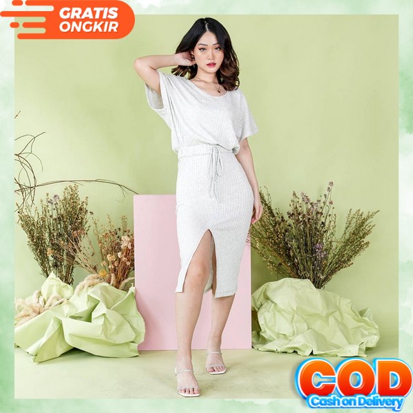 Dress Wanita Polos Remaja Perempuan Cewek Imlek Kondangan Gaun Pesta Party Dress Murah Gaun Korea Dr