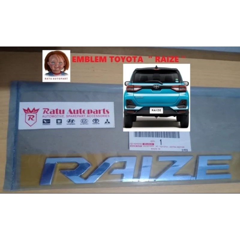 Emblem Tulisan Toyota Raize