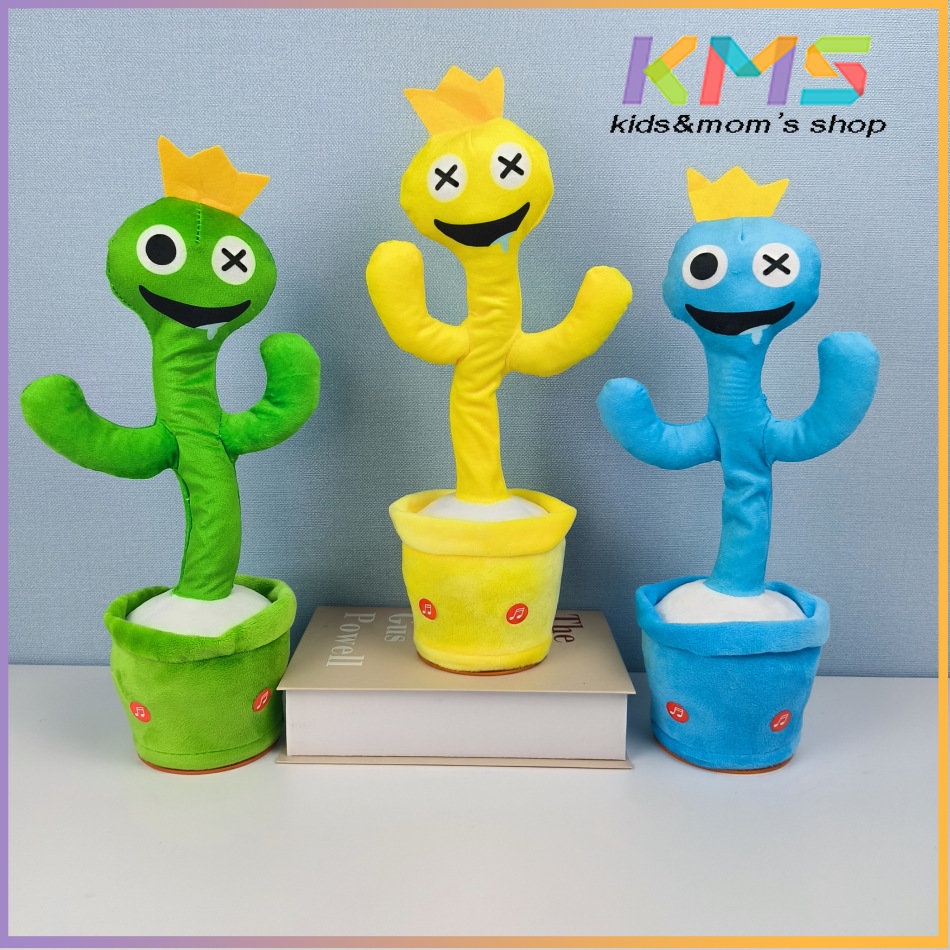 Rainbow Friends Mainan Boneka Plush Bentuk Kaktus Tik Tok / Cumi-Cumi Bisa Bicara / Merekam 120 Lagu Bahasa Inggris