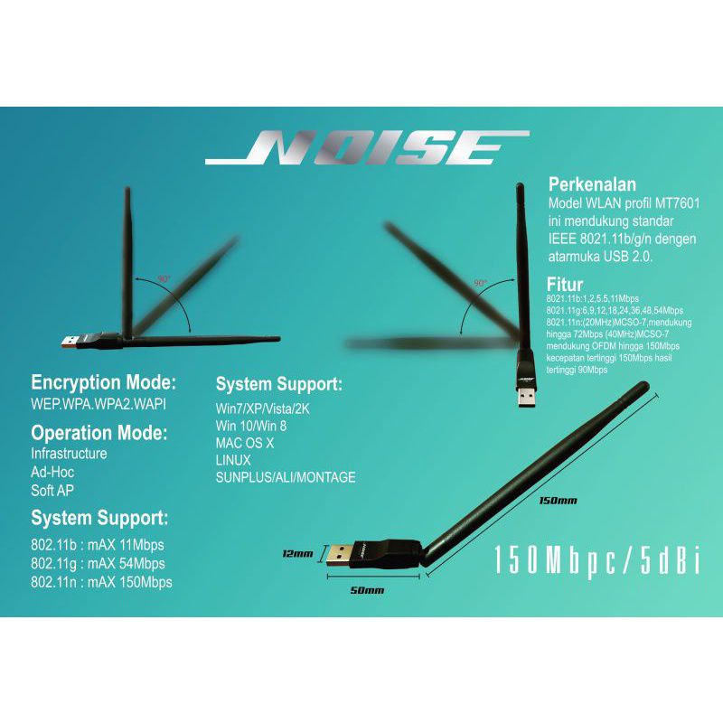 DONGLE WIFI MT7601 / MT 7601 DONGLE SET TOP BOX NOISE ORIGINAL