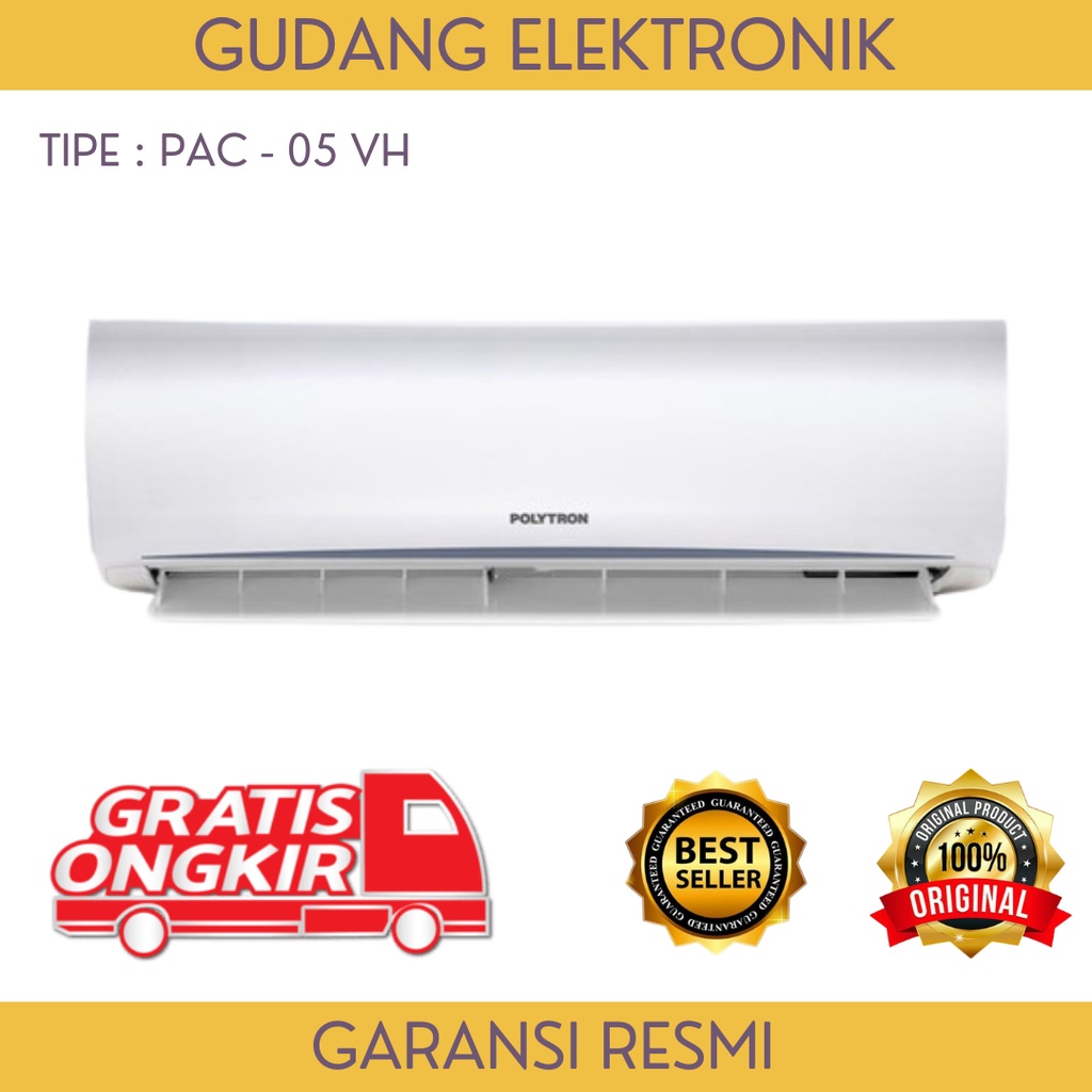 AC POLYTRON 1/2 PK - PAC - 05VH + PASANG - FREE ONGKIR SERANG KOTA