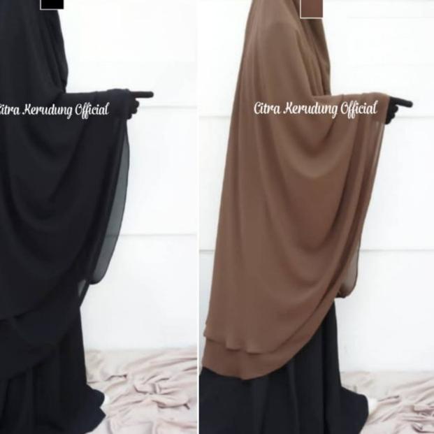 Jilbab Syari Ceruty Babydolls premium import model polos 2 Layer - Merah Maroon