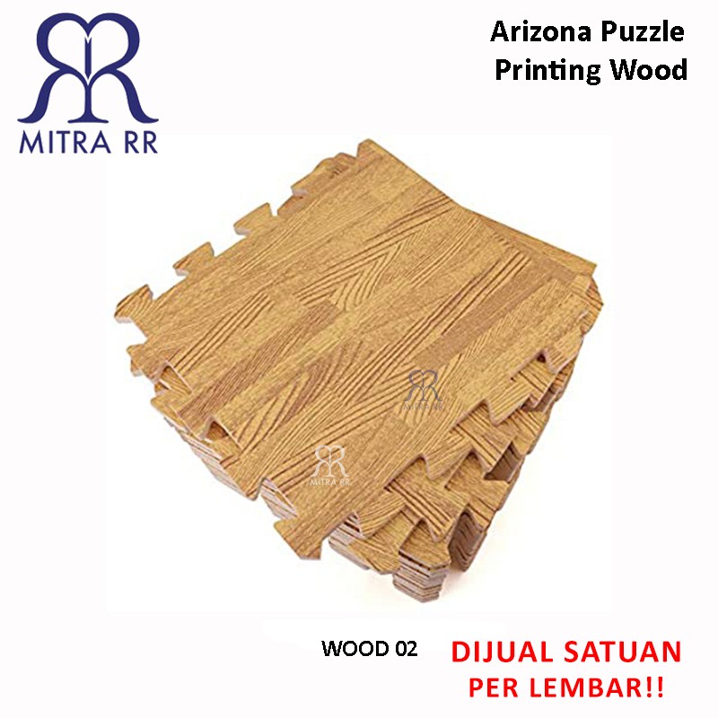 Puzzle Arizona Printing Wood Motif Kayu Bambu 30 x 30 cm SATUAN (1PCS)