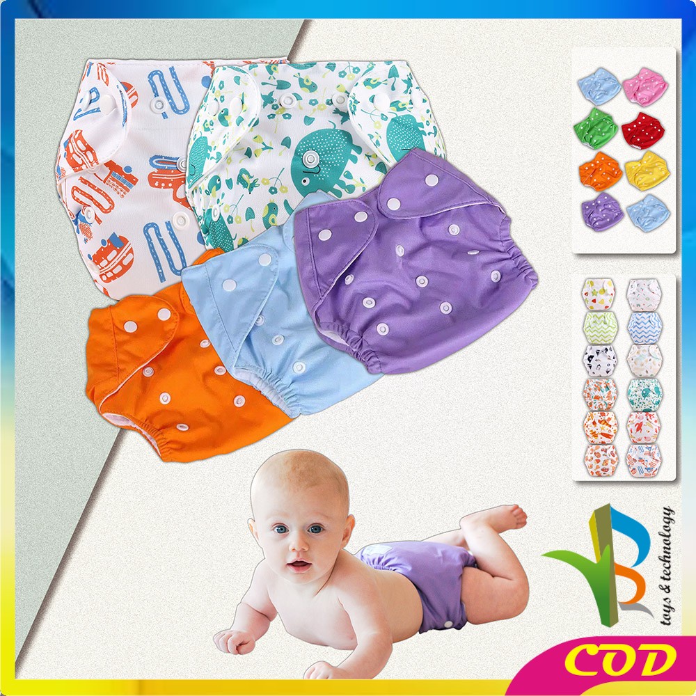 RB-P1 POPOK Bayi Kain Kancing Cloth Diaper Clodi Bayi Dapat Dicuci / Popok Polos