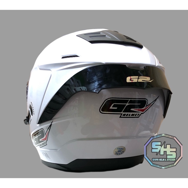 HELM G2 OPTIMAX SOLID DOUBLE VISOR PUTIH