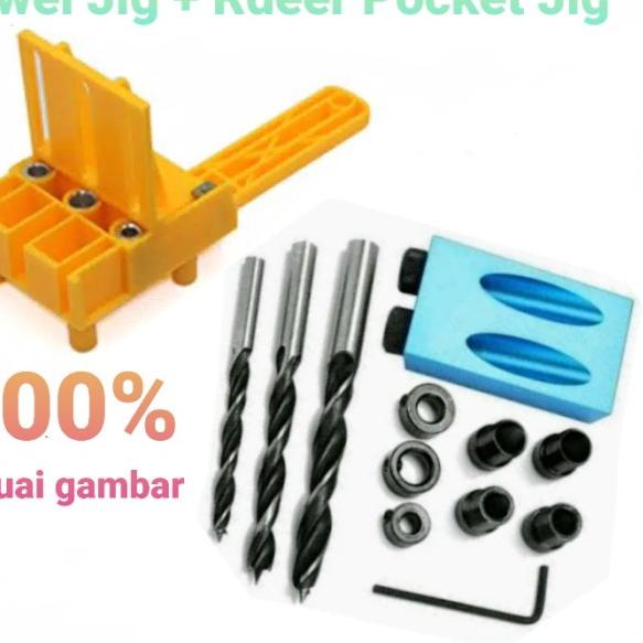 Paket Hemat Dowel Jig + Rdeer Pocket Hole Jig