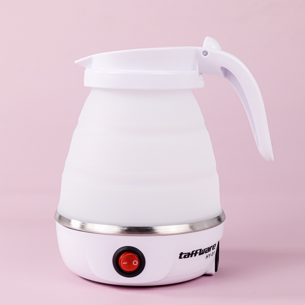 Taffware Electric Kettle Teko Listrik Foldable Collapsible 600ML 600W - 7RHXADWH - White