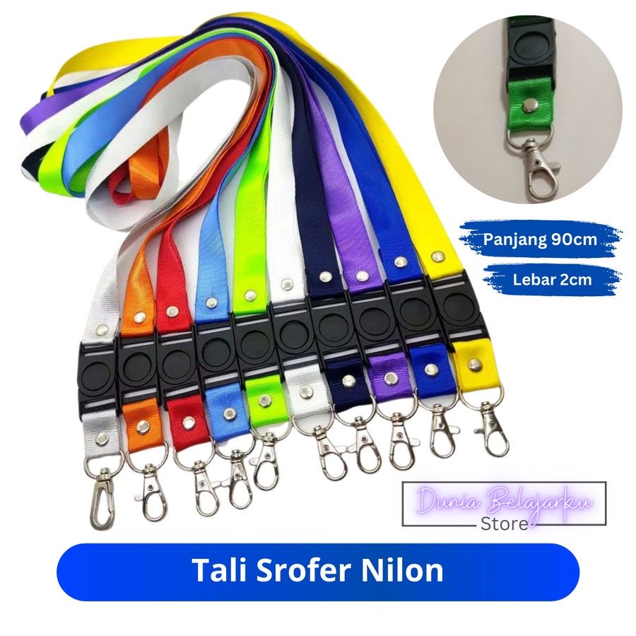 

Tali ID Card Srofer Nilon / Gantungan ID Card / Tali Lanyard Stopper