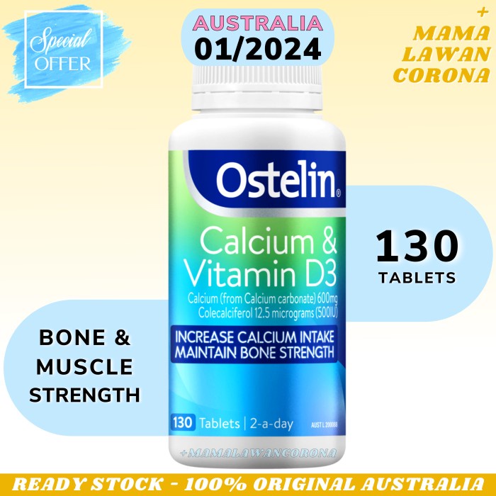 OSTELIN CALCIUM &amp; VITAMIN D3 130 / 250 / 300 TABLETS D OSTELIN CALCIUM