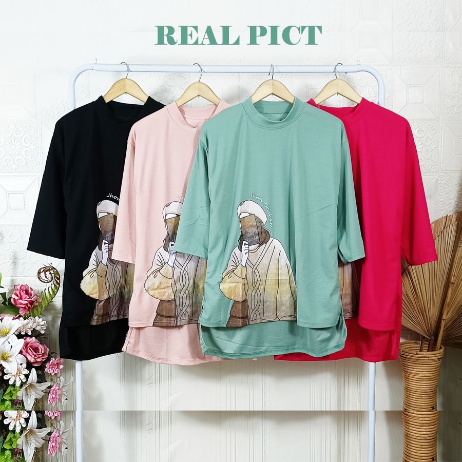 CARLINA JHON TUNIK EPHI X BASIC SIMPLE WANITA KAOS ATASAN OVERSIZE WOMEN