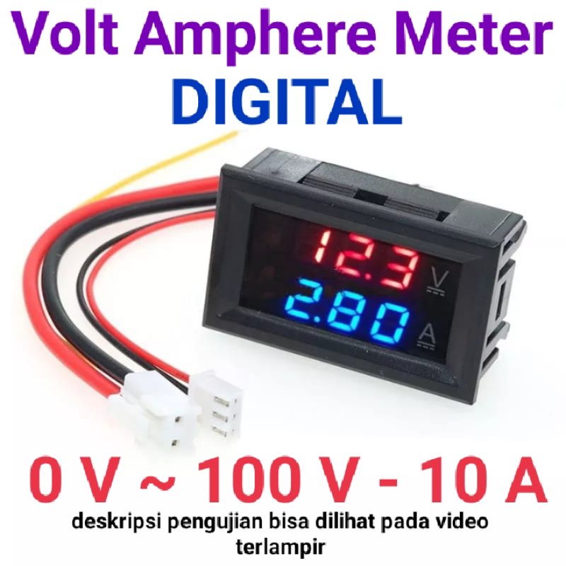 Jual Volt Ampere meter digital 0V 100V 10A Shopee Indonesia