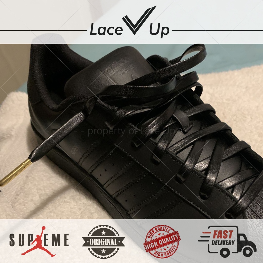 Tali Sepatu Kulit Premium Leather Shoelaces - Lace Up Laces