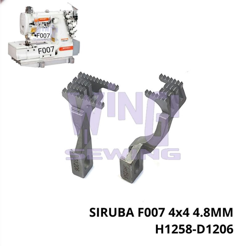 H1258 D1206 SIRUBA F007 4x4 4.8MM Gigi Mesin Jahit Overdeck Kam